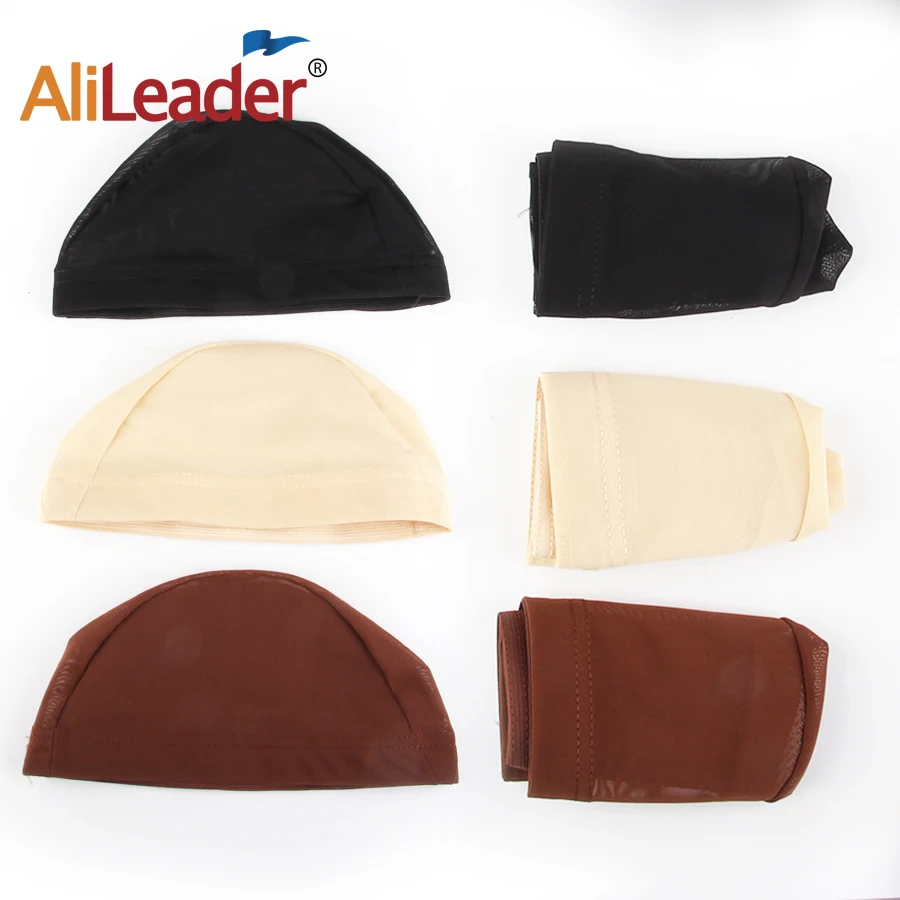 Alileader Wig Caps For Women Elastic Mesh Cap Wig Net Hairnet Snood Hair Wig Weaving Cap Netural Nude Black Brown Blonde