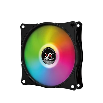 

SOPLAY CPU Cooler RGB Radiator LED PWM Adjustable Color Computer Case Fan Cooler Radiator Hydraulic Bearing