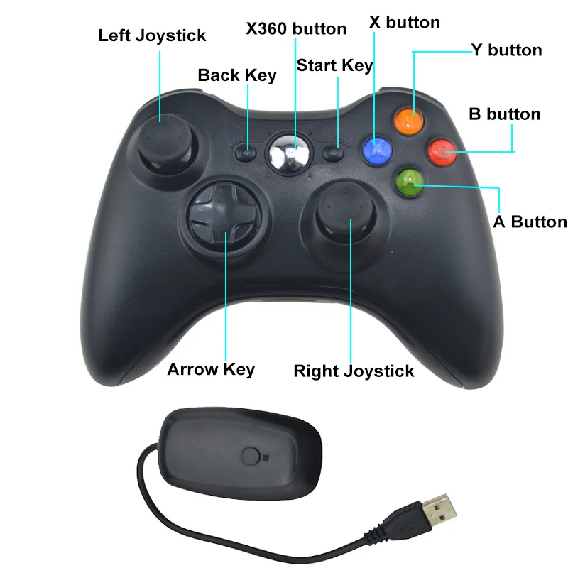 Wireless Gamepad For Xbox 360 and PC-22