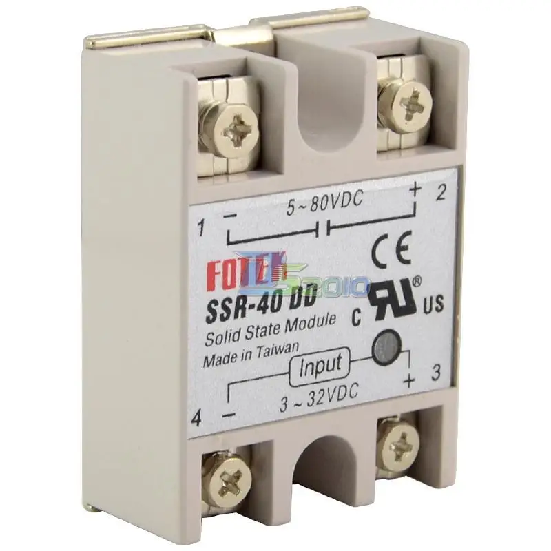 

Brand New SSR-40 DD 3-32VDC/5-60VDC Soild State Relay Module 40A DC To DC