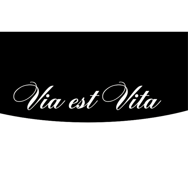 

CK3031 # 30*5.7cm funny car stikcer Vinyl sticker on car, inscriptions in beautiful font on windshield, Via est Vita