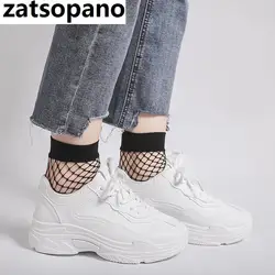 Женские кроссовки 2019 модные zapatos De Mujer на шнуровке неглубокие повседневные туфли средней толстой подошве Роскошные дизайнерская обувь для