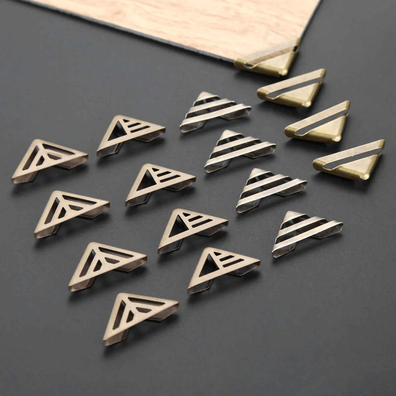 DRELD 50Pcs Book Scrapbooking Corner Albums Folders Corner Protectors