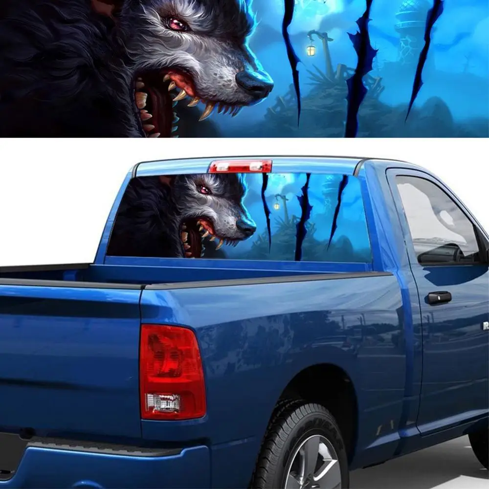 1 шт. Angry Wolf Totem In The Night автомобильная наклейка для тела гоночная боковая дверь