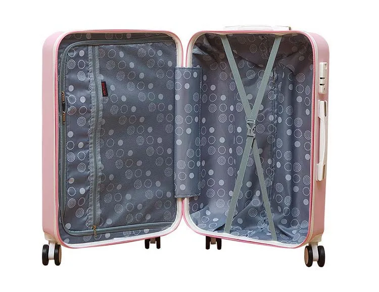 ABS+PC luggage set travel suitcase on wheels Trolley luggage carry on cabin suitcase Women bag Rolling luggage spinner wheel