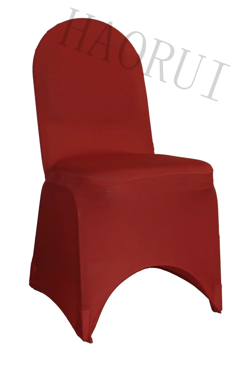 100pcs/lot Burgundy Dining Banquet Party Chair Covers Spandex for