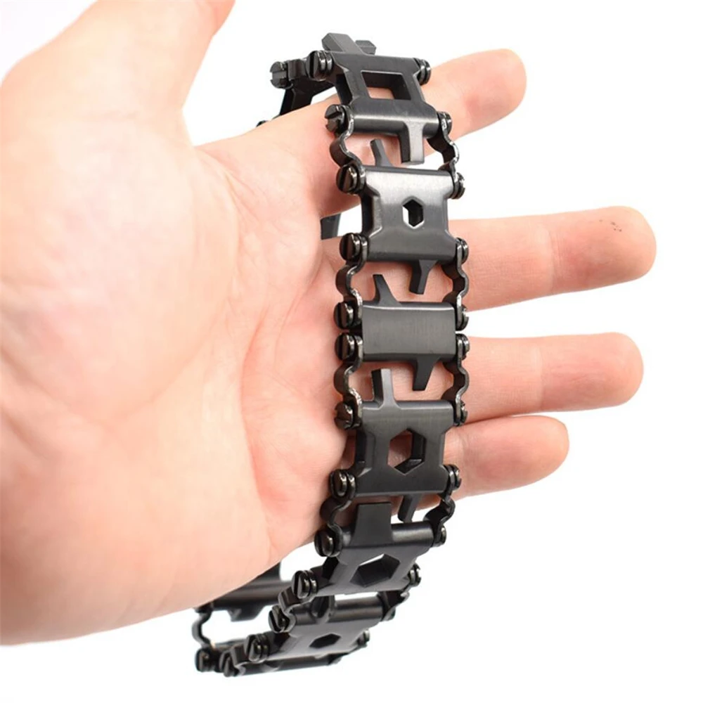

CoalaKaptain Man Outdoor Spliced Bracelet Multifunction Wearing Screwdriver Tool Hand Chain Field Survival Bracelet For Outside