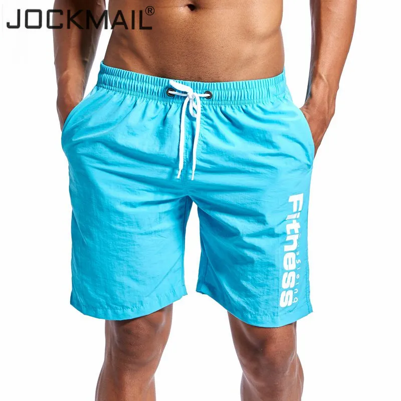 

JOCKMAIL Brand 2018 New Summer Quick Dry Mens Shorts Knee length Mens Board Shorts Beach Short Male Short Hot Sales