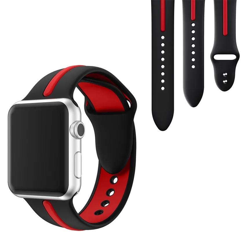 

Silicone strap for Apple Watch band 42mm 38mm iWatch 44mm 40mm bracelet belt strap Apple watch 4 3 2 1 Accessories AW875