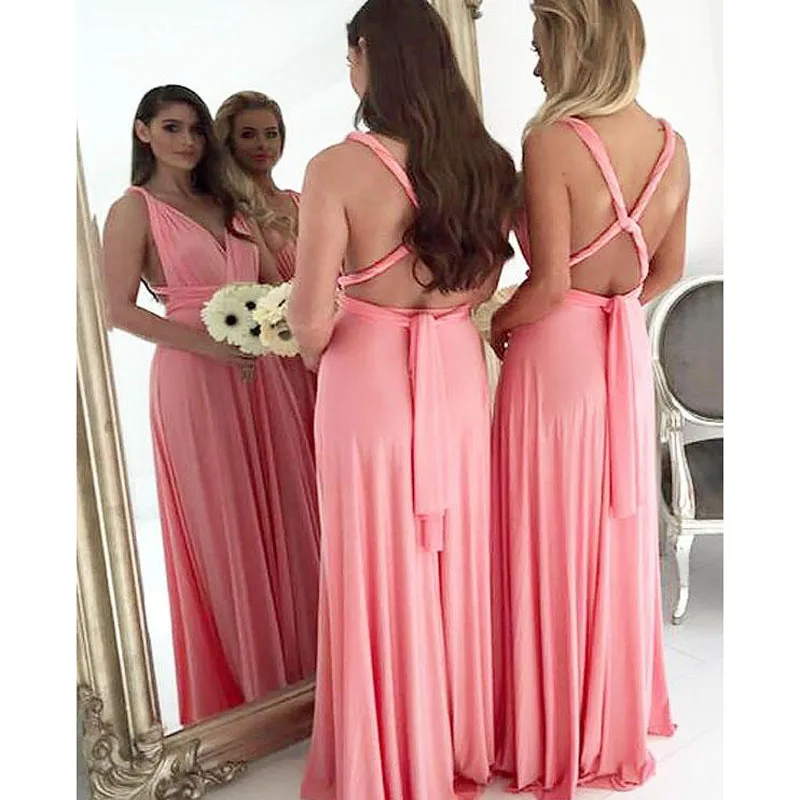 Maxi Bridesmaid Dress Watermelon