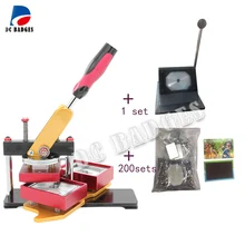Livraison gratuite 80*53mm Rectangle bouton magnétique badge faisant la Machine avec stander coupe-papier et 100 ensembles aimant matériel