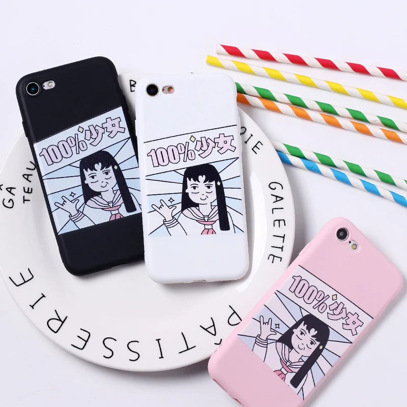 

Funny Anime Punch Man Girl TPU Silicone Frosted Matte Case for iPhone 6 6S 5 8 Plus X Soft Cover iPhone 11 Pro 7 7Plus XS Max