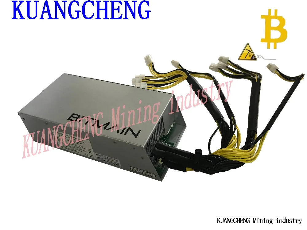 KUANGCHENG AntMiner 1600 Вт APW3 + питание, подходит для bitmain S9, S7, S5, S4, l3 +, или D3 btc тире ltc шахтеров Бесплатная доставка