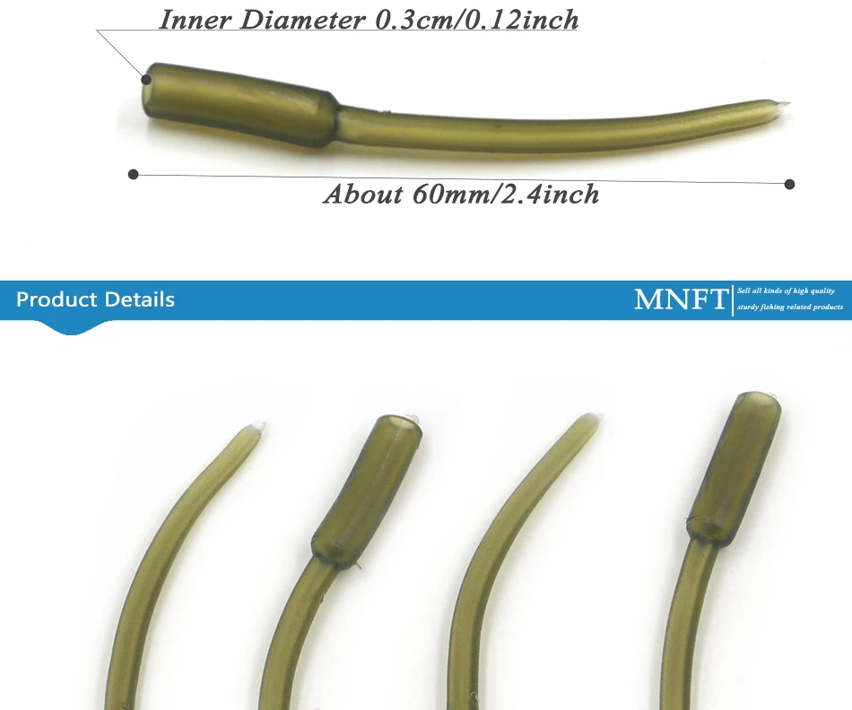 MNFT 12 шт. 60 мм длинные мягкие свинцовые трубы для изготовления карпа щуки зеленые встроенные свинцовые вставки
