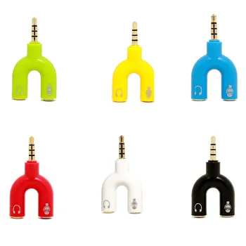 

Y Shape 3.5mm Earphone Splitter Adapter 1 Male to 2 Female Audio Converter Stereo Adapter for PC/MP3 Phone Headphone