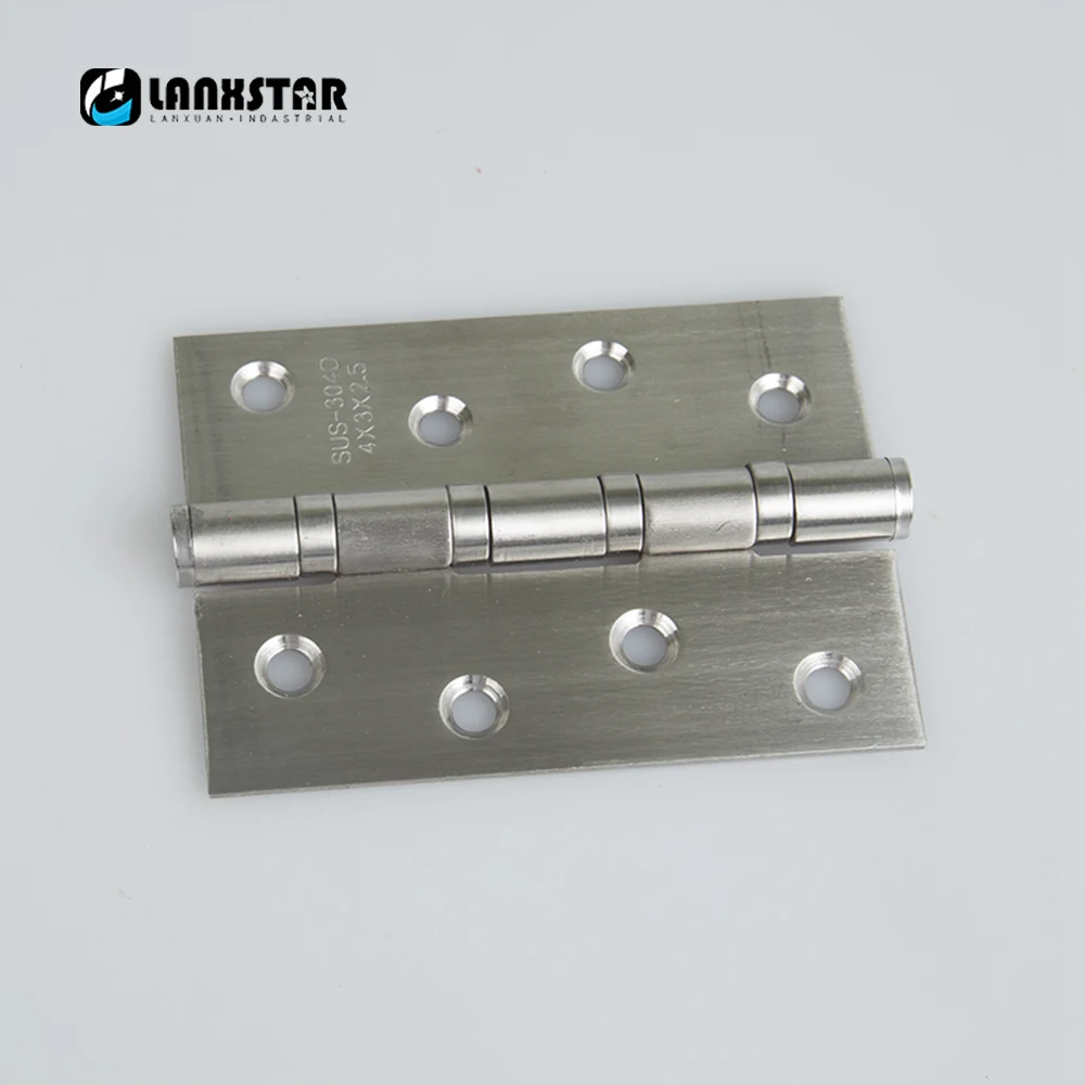 High Quality SUS304 Stainless Steel Ball Bearing 4 inch Flat Opening Hinge 4*3*2.5 Ultra Quiet Door Hinges