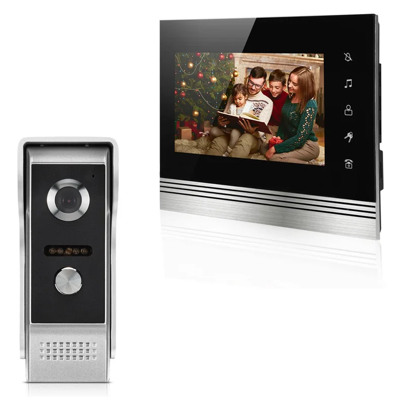 Проводного видеодомофона TFT-LCD 7-дюймовый домофон Системы видео-телефон двери визуальный видеодомофон Водонепроницаемый наружная