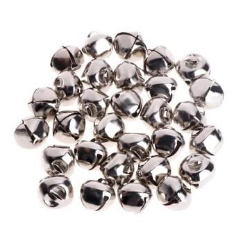 

30 Pcs 2cm Jewelry Findings Christmas Trees Bells Hang Decoration Cross Clear Tone Round Silver Jewelry Making Findings