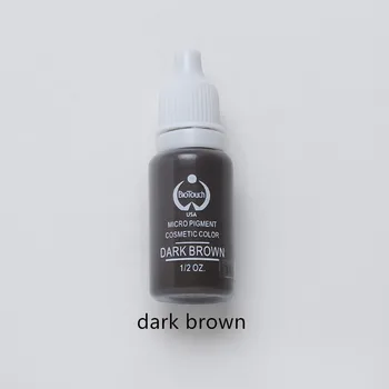 

1/2OZ 15ML dark brown color 2pcs Permanent Eyebrow Lip Eyelash Makeup Pigment cosmetic manual paint ink