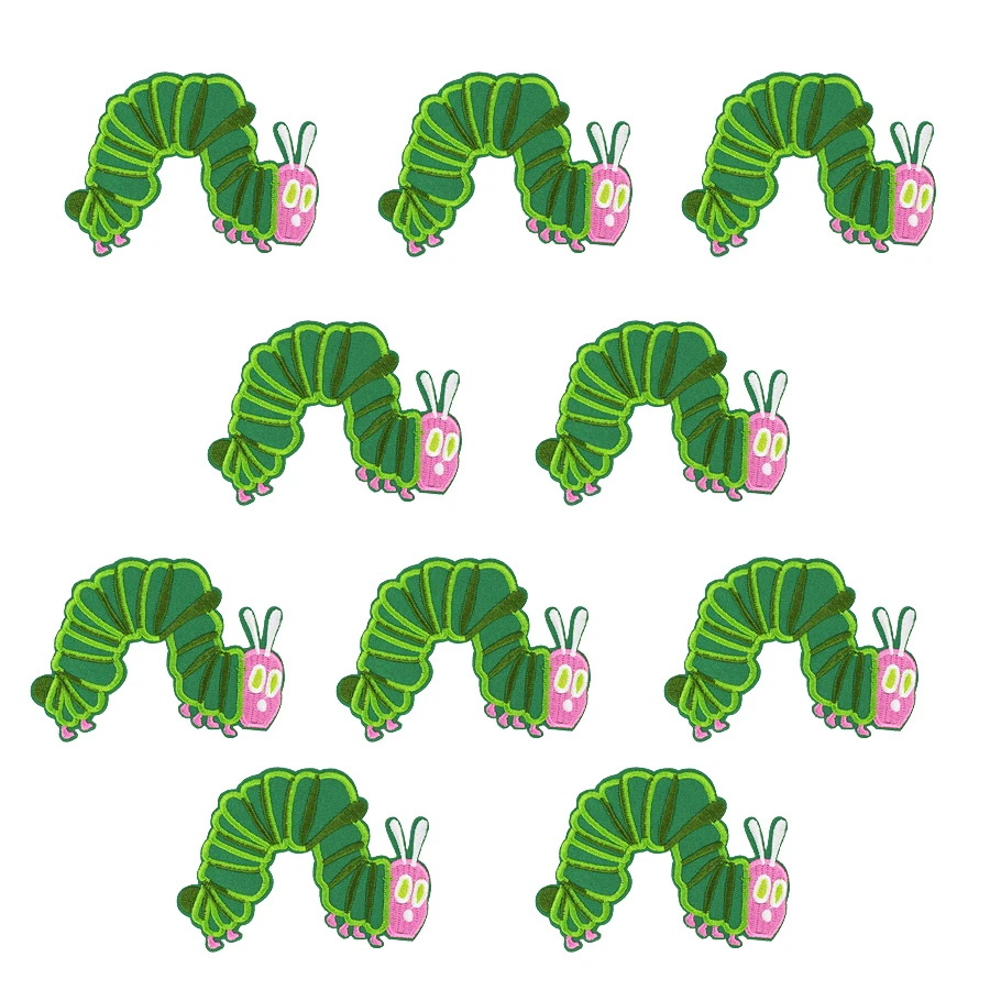 

Patch for Clothes Sew Embroidery Applique Funny Animals Stripes Iron on Patch for Jacket Coat Cartoon Insect Accessories 10 PCS