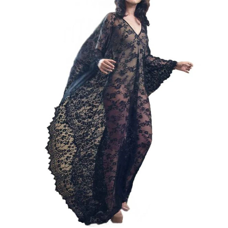 

Women Summer Dress Boho Long Maxi Dress Beach Long Sleeve Bikini Cover Up Swimwear Sundress White Dresses Pareos De Playa Mujer