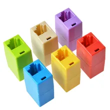 5 шт. RJ45 CAT 5 5E Удлинитель сетевой Ethernet Lan кабель Соединительный соединитель случайный цвет