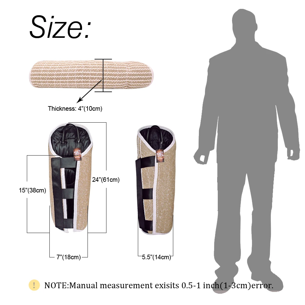 Дрессировочная подушка для укуса питомца, джутовый рукав для укуса собаки, для дрессировки, для полиции, K9, для молодых малинусов, немецкая овчарка, Ротвейлер