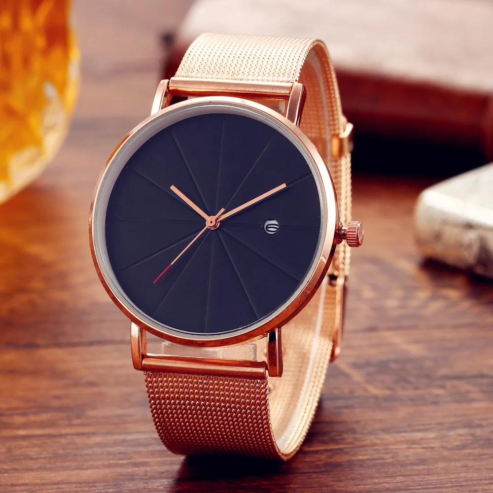 

New Simple Male And Female Calendar Unisex Watch Man And Women Fashion Quartz Watch