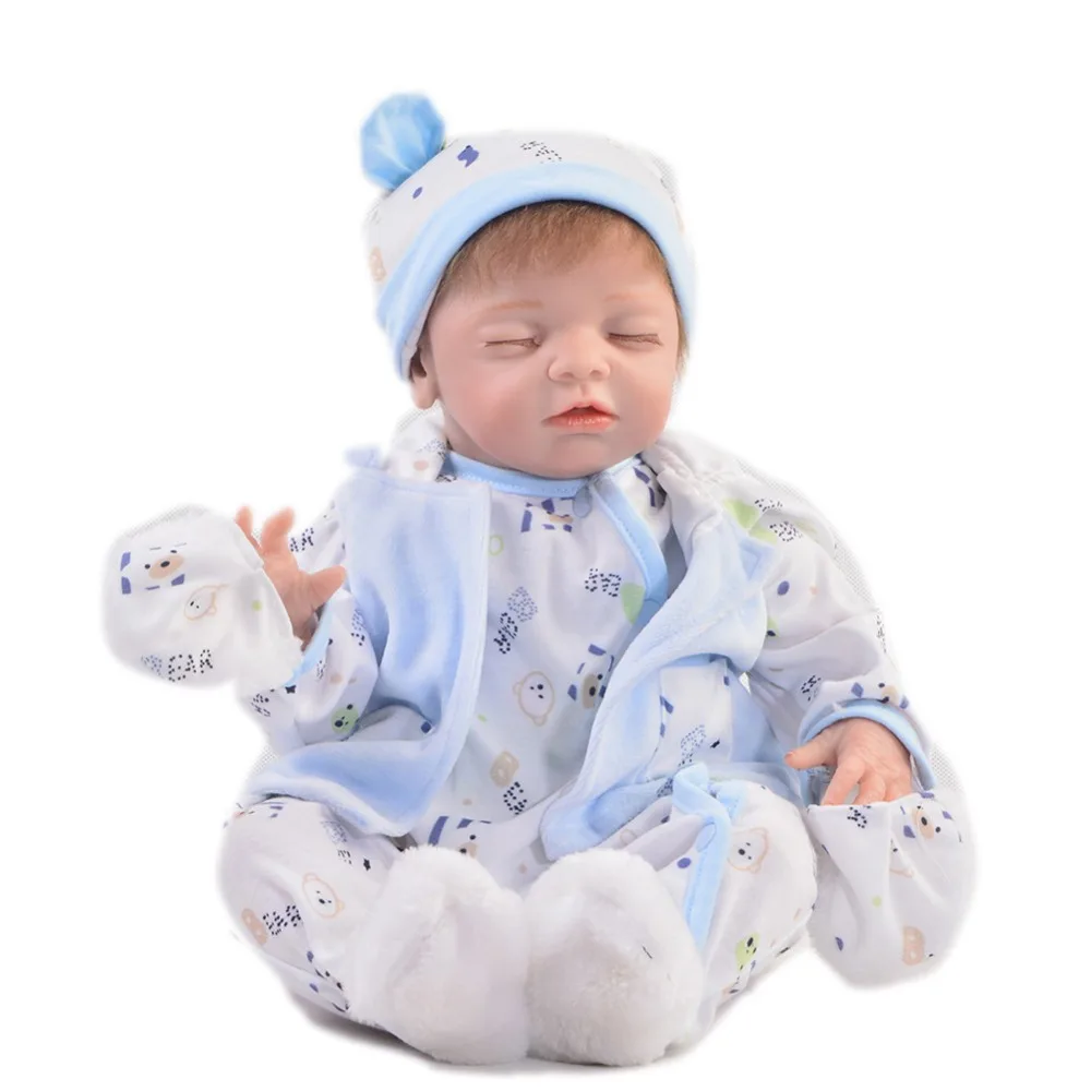 

KEIUMI 20 Inch Reborn Dolls Soft Silicone Vinyl Realistic Sleeping Boy Baby Doll Toy For Children's Day Gift Kid Best Playmate