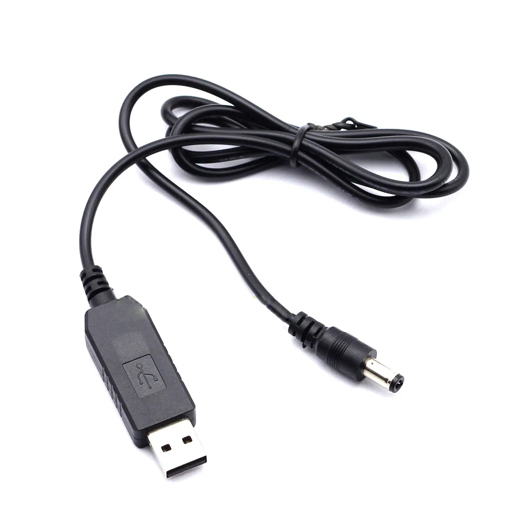 USB к DC кабель питания USB к 5,5x2,1 мм DC штекер Jack 5 В до 9 в 12 В DC-DC повышающий усилитель питания конвертер Кабель инвертора