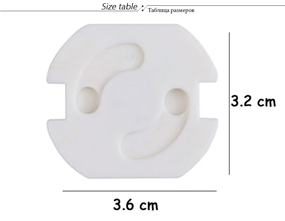 10Pcs/Lot Baby Safety Rotate Cover 2 Holes EU Standard Children Electric Protection Socket Plastic Baby Locks Child Proof Socket