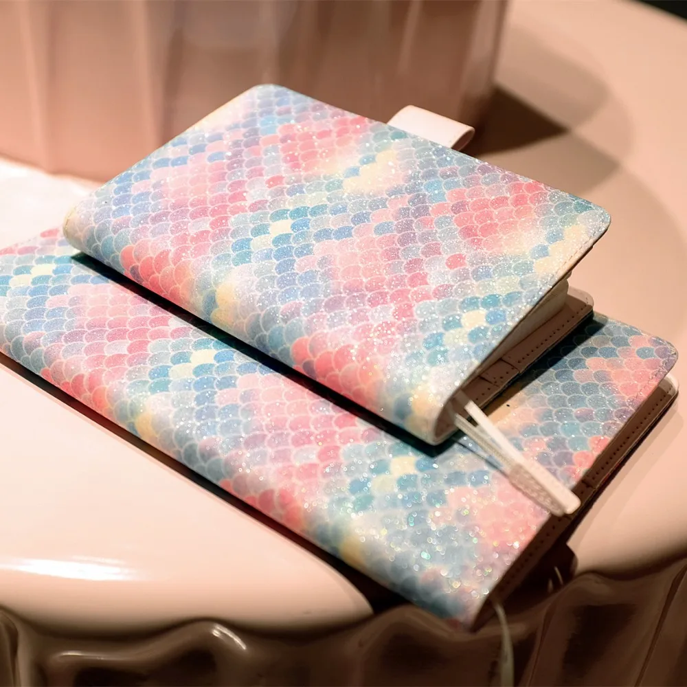 

"Pink Mermaid Planner" Beautiful Cute Monthly Weekly Daily Agenda Diary Stationery Gift Replaceable Papers Notebook Linen Cover