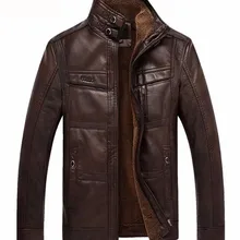 Кожаная куртка для мужчин, пальто 5XL, брендовая Высококачественная верхняя одежда из искусственной кожи, Мужская зимняя деловая куртка из искусственного меха, Мужская Флисовая Куртка EDA113
