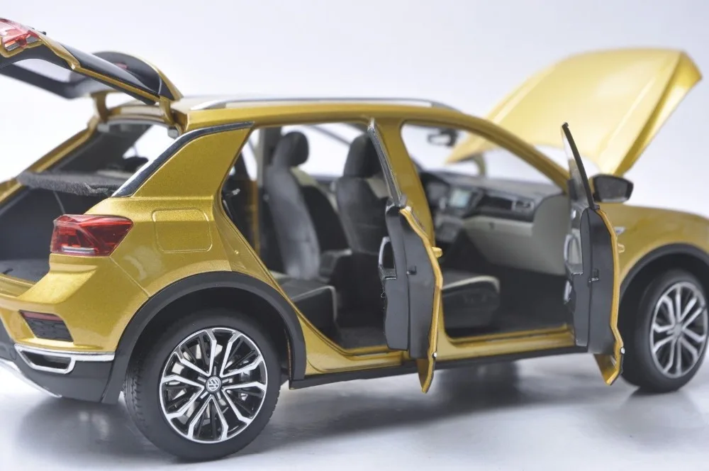 1:18 литая под давлением модель для Volkswagen VW T-ROC золото внедорожник сплав игрушечный автомобиль миниатюрная коллекция подарок TROC T Roc