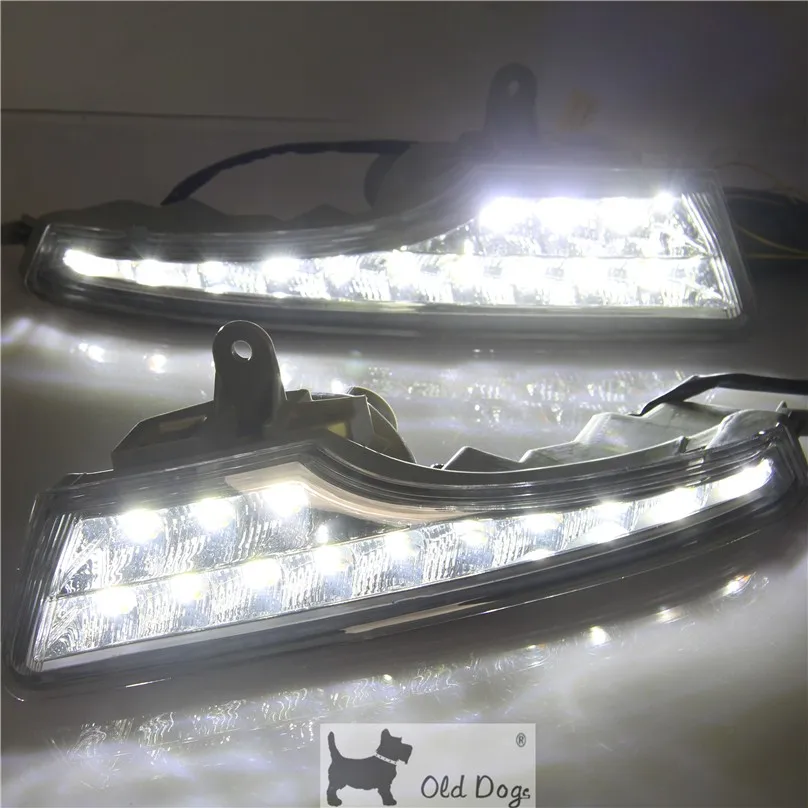 Car Flashing 2Pcs DRL For Nissan Altima Teana 2013 Daytime Running Lights fog lamp cover headlight 12V Daylight