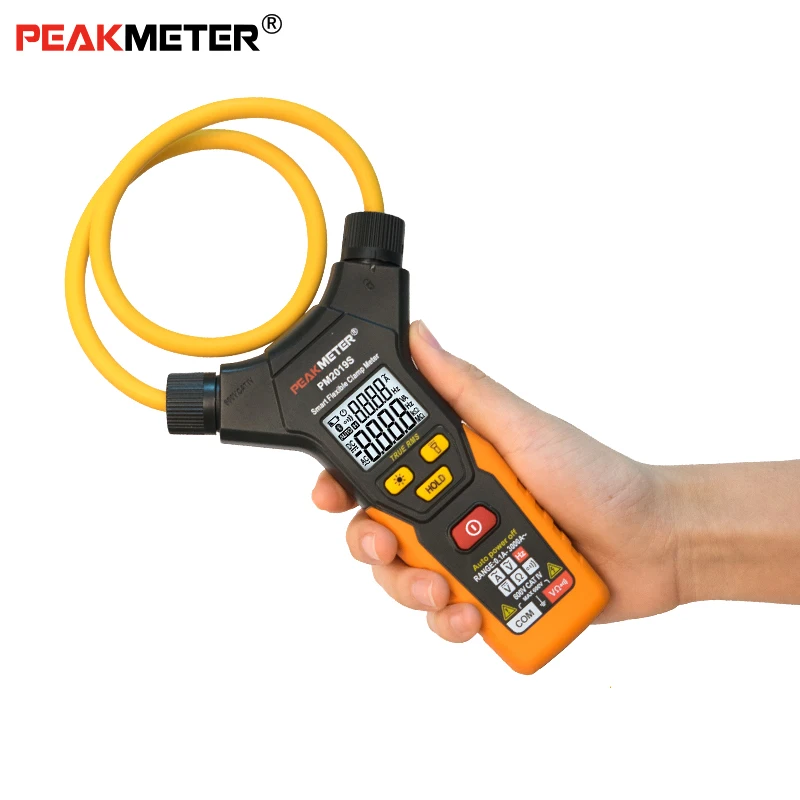 PEAKMETER PM2019S True RMS Smart AC 3000A цифровой гибкий клещи мультиметр Ручной Напряжение Ток Сопротивление Частота