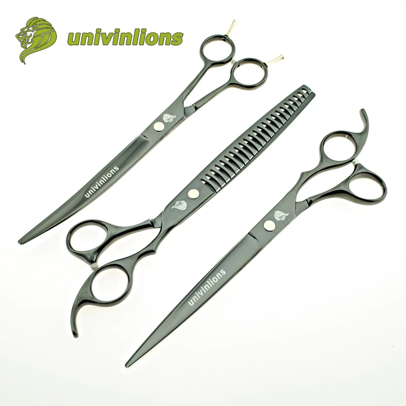 8" titanium dog grooming scissors kits animal clippers curved scissors