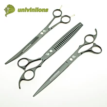 8″ titanium dog grooming scissors kits animal clippers curved scissors curved shears pet scissors trimming dog cat hair clippers