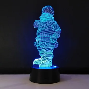 

Emergency Lights on the Battery 3D lampe LED Luminous Lamp Color Changeable Night Light Transparent Acrylic Kids Toys Luminaria