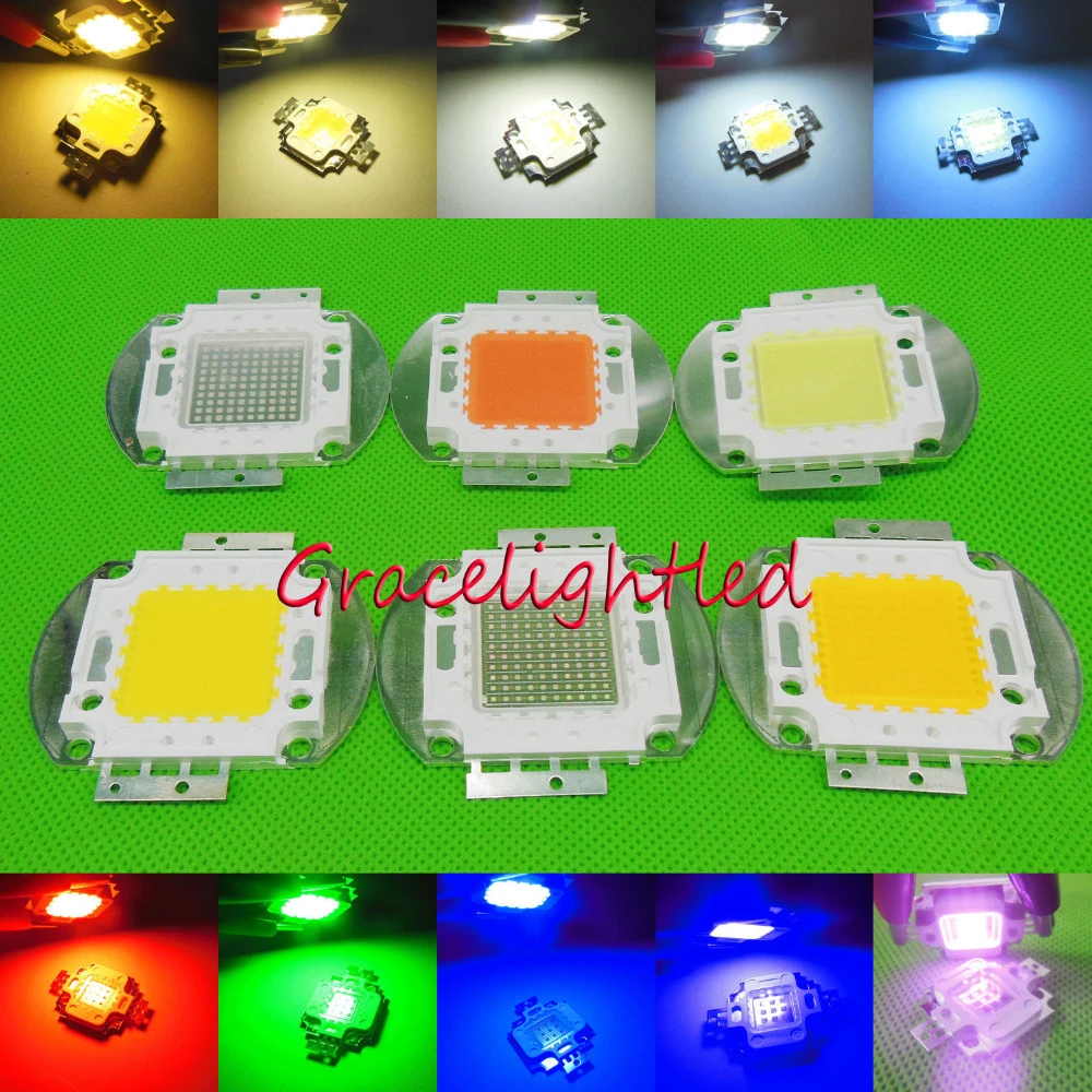 100w Cool Warm White Red Green Royal Blue Uv Ir 850nm 940nm 660nm 395 940nm 000k k Full Spectrum 380 840nm Led Chip Spectrum Led Chip Full Spectrum Led Chipled Full Spectrum Chip