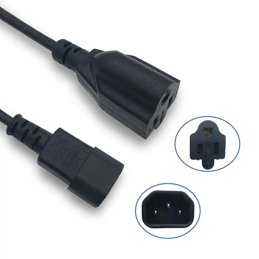 Компьютерное оборудование для кабеля питания PDU (IEC 320 C14 to NEMA 15 5R) 1 фут серверной
