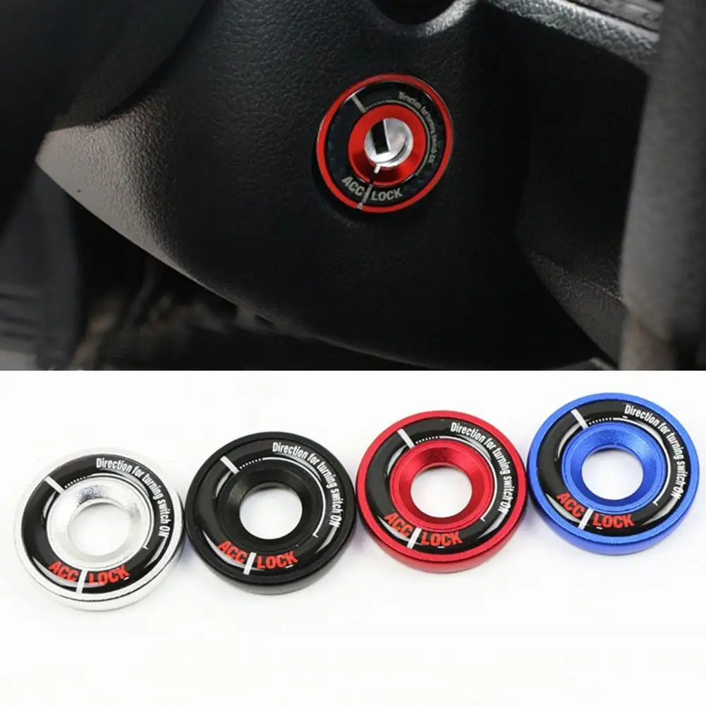 Luminous Car Ignition Switch Cover Sticker Key Hole Ring Decor for New