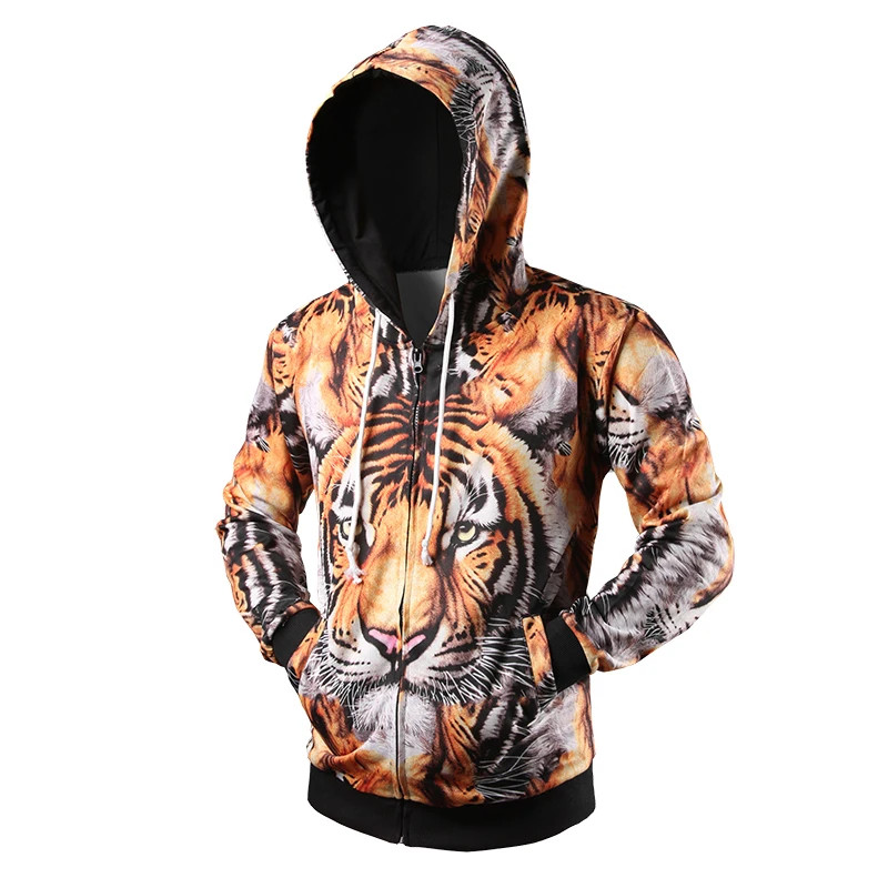 Кофта мужская худи спортивная Tiger Zipper Jacket