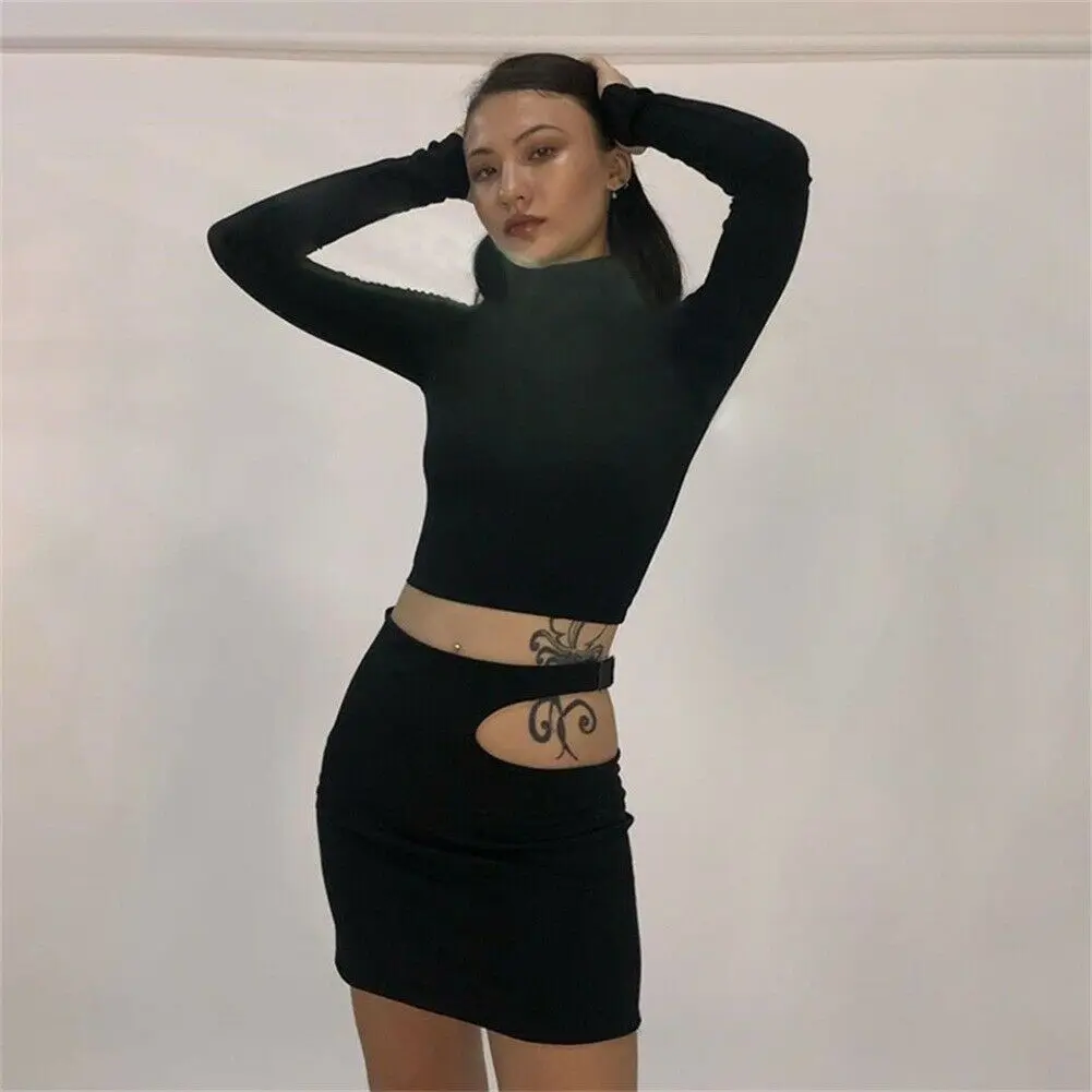 Women High Waist Plain Stretch Skirt Summer Tight Sexy Ladies Bodycon Pencil Tube Short Mini Clubwear Skirt