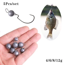 5 шт. прочный рыболовный грузик из свинца вес 2 г-12 г крюк соединитель быстроразъемный литье грузило пуля рыболовные снасти