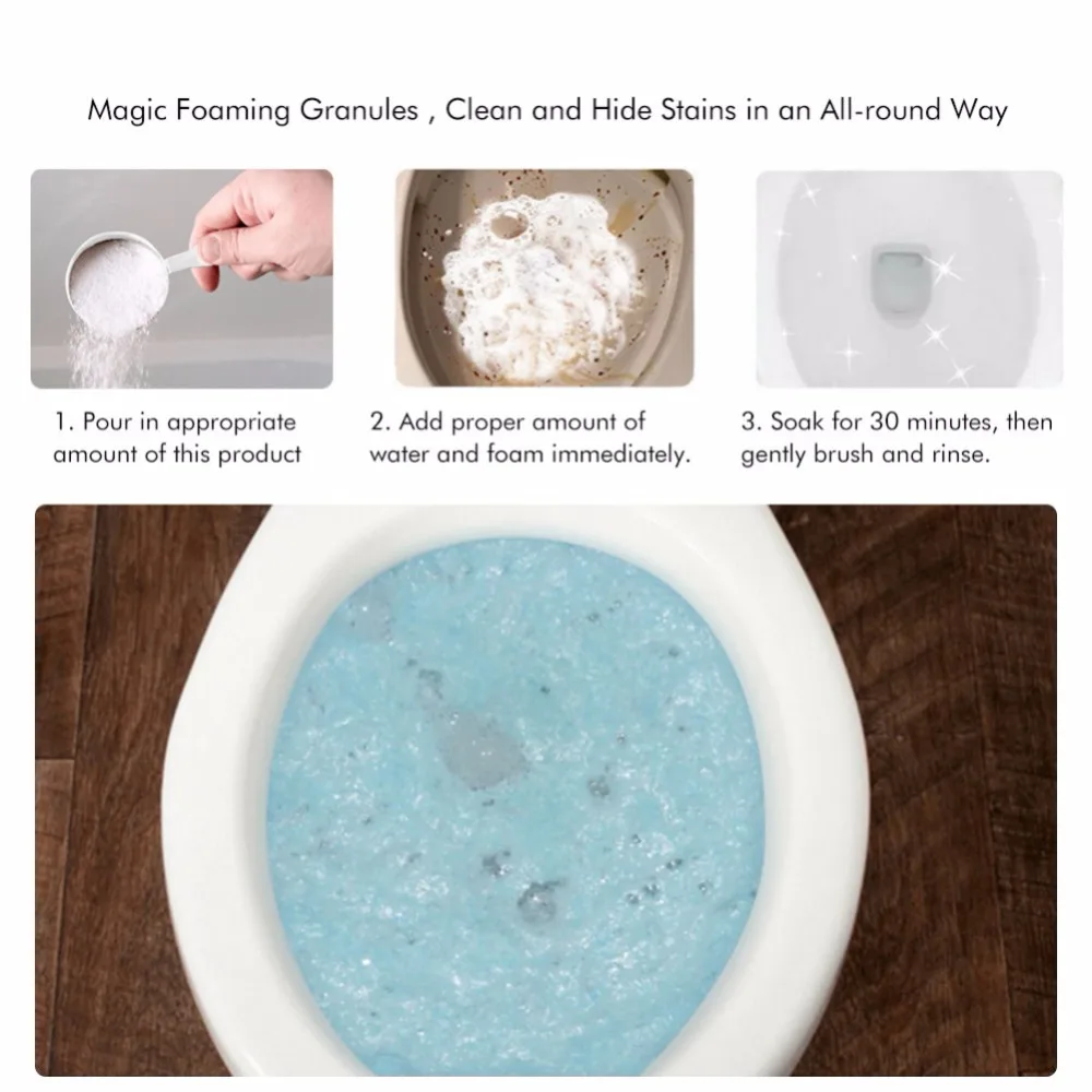 Многофункциональный туалетный волшебный пузырьковый порошок дезодорант Пузырьковые кислородные частицы пена очиститель для туалета/слива пола/раковины/мытья