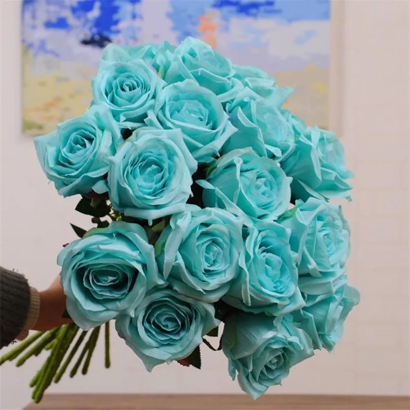 Fake Single Stem Rose Artificial Flowers Simulation Roses Flower