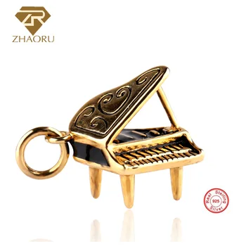 

Zhaoru 925 Sterling Silver Enamal Pendant Charm Fit Bracelet & Bangle & Necklace DIY Fine Jewelry Charm None stone