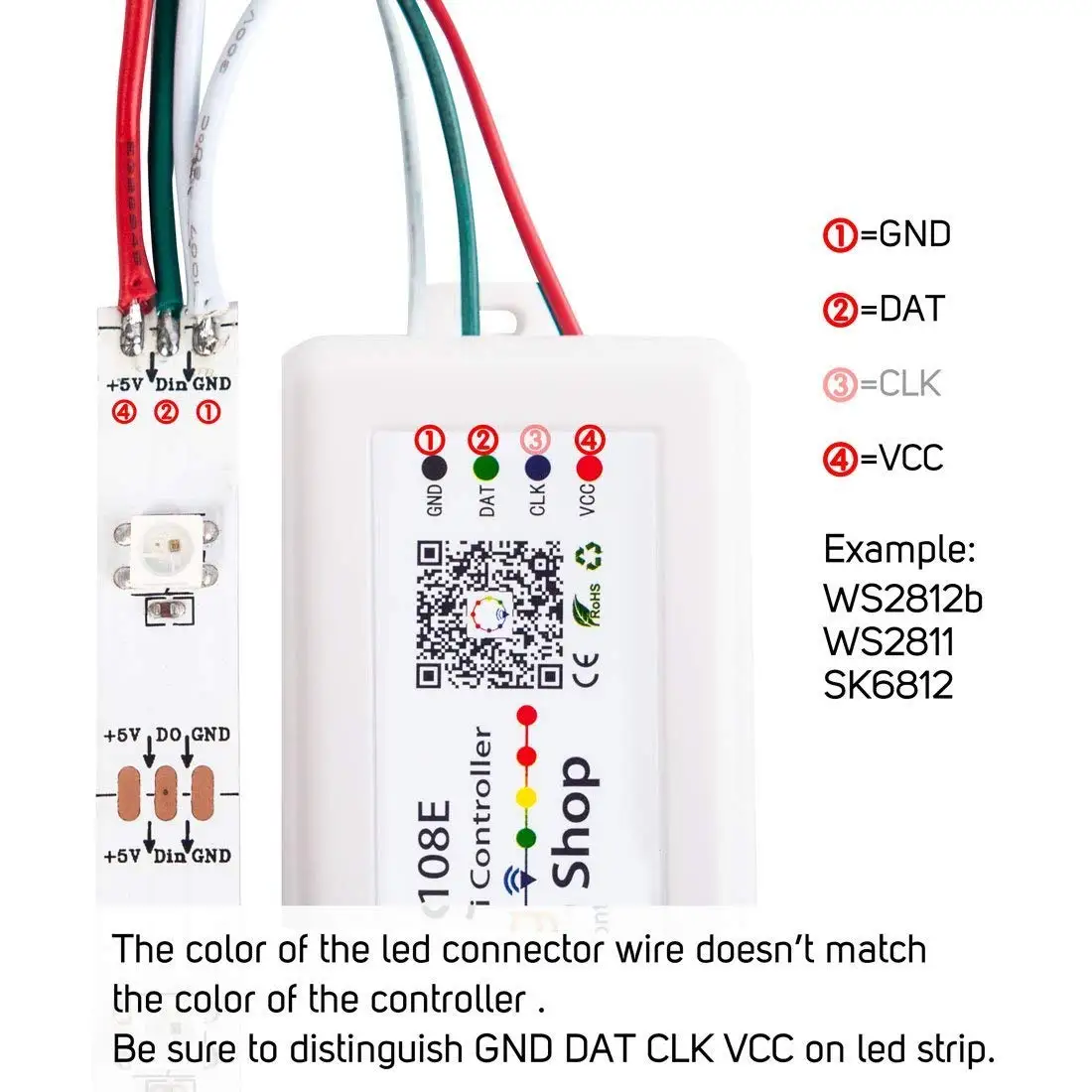 SP108E Беспроводной контроллер Bluetooth APP WS2811 WS2812B WS2801 SK6812 APA102 индивидуально адресуемых программируемый светодиодный строка