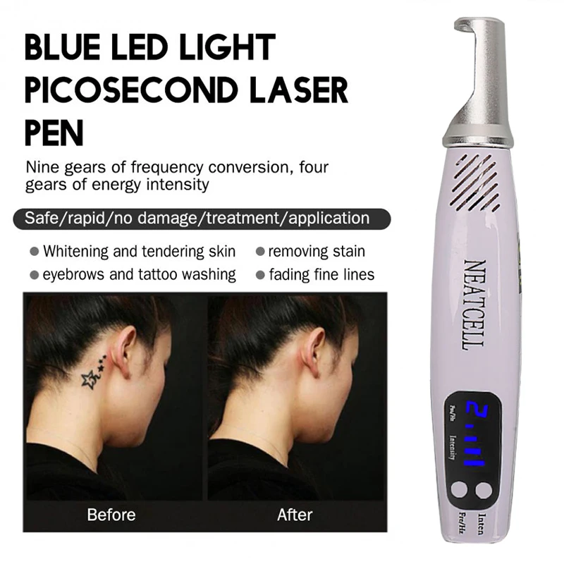 Picosecond лазерный светильник-ручка, терапия тату шрам, удаление молей, веснушек, удаление темных пятен, прибор для ухода за кожей, устройство для красоты, US Plug